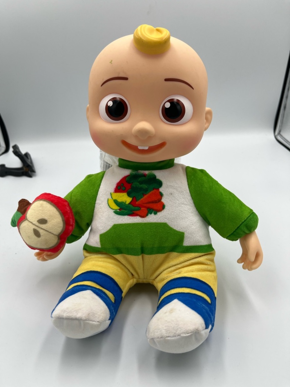 Cocomelon JJ Green & Yellow Baby Plush Doll with Apple Toy - Kids Toy